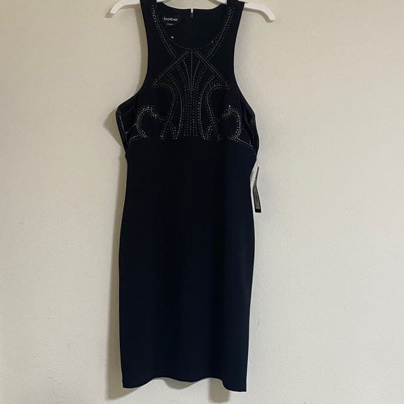 bebe Dresses & Skirts - Bebe Black Mini Dress with Embellishments